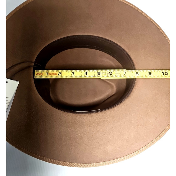 WILL + BEAR Brown Wide Brim Fedora Hat Andy Oak Medium- Retail $127 - Picture 9 of 10